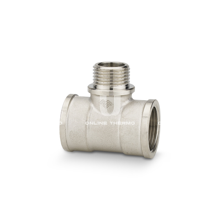 Тройник переходной с внутренней и наружной резьбой Varmega ВР-НР-ВР 3/4"x1/2"x3/4", VMTF16-N050405, никелированный 