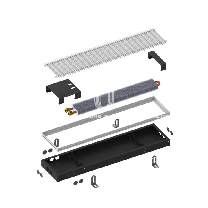 Конвектор внутрипольный Itermic ITT.110.350.3000 (2488 Вт), с естественной конвекцией 