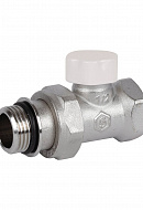 Запорный радиаторный клапан (вентиль) ручной регулировки Stout SVL-1156-100015, 1/2" ВР-НР, прямой, с уплотнением 