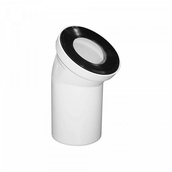 Отвод для унитаза 90? PP (полипропилен) Синикон Стандарт PU.110090.W.R ...