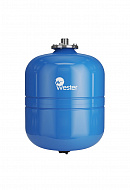 Гидроаккумулятор (расширительный бак) для водоснабжения Wester WAV18P, 18 л, cиний, вертикальный, подвесной, нержавеющий фланец 