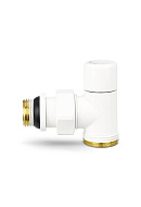 Запорный радиаторный клапан Varmega VMDV03-110415, 1/2"×3/4"ЕК НР, угловой, белый 