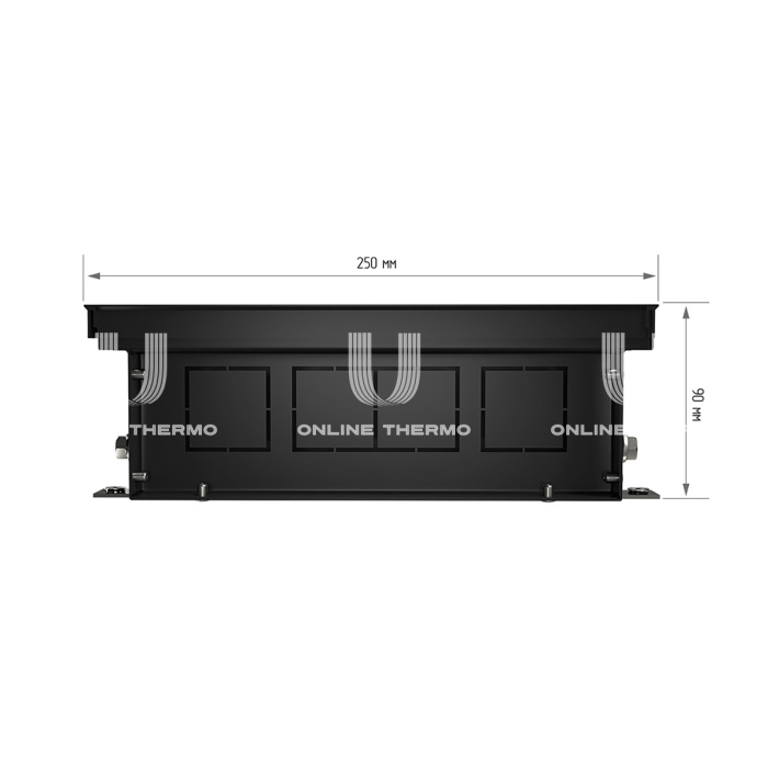 Конвектор внутрипольный Royal Thermo ATRIUM RT-A-90/250/800-DG-U-DB, с естественной конвекцией, без вентилятора 