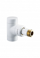 Запорный радиаторный клапан (вентиль) ручной регулировки Oventrop 1166062, DN15, 1/2" ВР-НР, Combi E, угловой, белый 