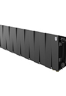 Биметаллический дизайн-радиатор Royal Thermo PianoForte 200 VR80, черный - 14 секций, нижнее подключение 