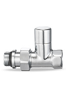 Запорный радиаторный клапан Varmega VMDV04-410404, 1/2" ВР-НР, прямой, хромированный 