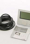 Комнатный термостат (терморегулятор) Uni-Fitt 347M2000, электронный, с дисплеем, с выносным датчиком 