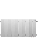 Биметаллический дизайн радиатор Royal Thermo PianoForte VD 300 Bianco Traffico (белый) VDR80 - 10 секций, нижнее правое подключение, 80мм 