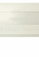 Алюминиевый радиатор STOUT Bravo 500, белый - 7 секций, боковое подключение 