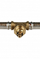Вентиль под пресс-обжим с хромированной ручкой Stout SFP-0014-001616, 16 мм 