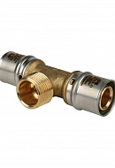 Тройник с наружной резьбой Stout SFP-0008-263426 26х3/4"х26, пресс-фитинг 