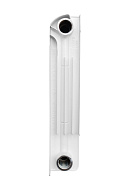 Биметаллический радиатор STOUT ALPHA 350 BM, белый - 8 секции, боковое подключение 
