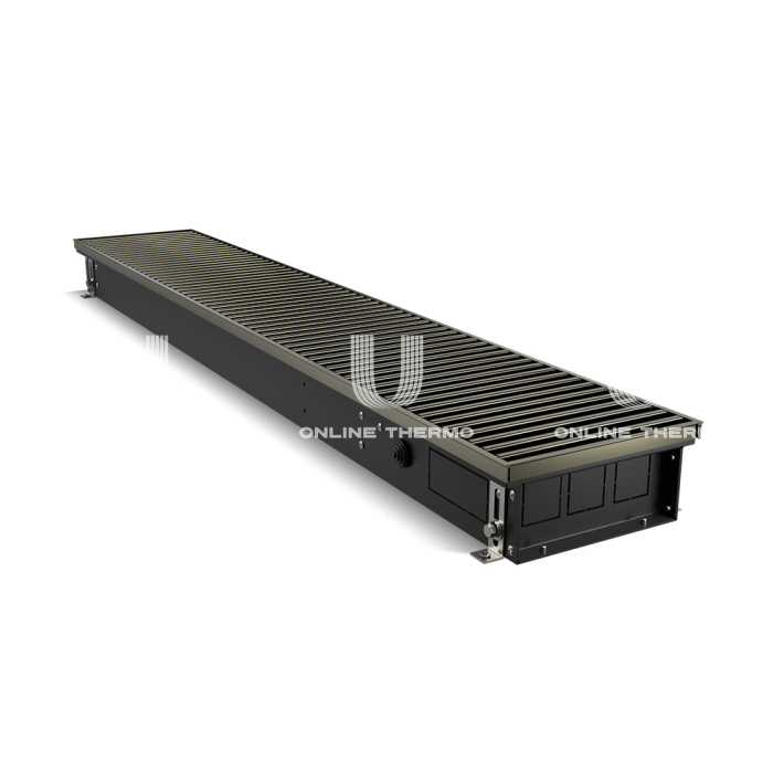 Конвектор внутрипольный Royal Thermo ATRIUM RT-A-90/200/3000-DG-U-DB, с естественной конвекцией, без вентилятора 