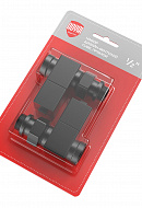 Комплект дизайнерских радиаторных прямых клапанов ручной регулировки Royal Thermo Cube RTE 56.0006 1/2" ВР-НР, черный, 2 шт. 