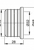 *Гофрированная прокладка Alcaplast Z0003-ND, 40/32 