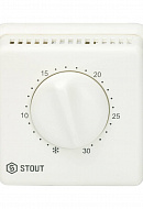 Комнатный термостат (терморегулятор) Stout TI-N STE-0001-000001, проводной, с переключателем зима-лето и светодиодом 