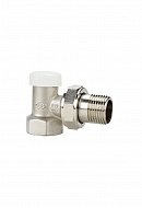 Запорный радиаторный клапан (вентиль) ручной регулировки Varmega VM10201, 1/2" ВР-НР, угловой 