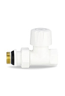 Термостатический клапан (терморегулятор) Varmega VMDV06-110404, 1/2" ВР-НР, прямой, белый 