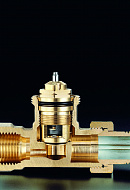Термостатический клапан (терморегулятор) Oventrop 1183806, DN20, 3/4" ВР-НР, серия AV9, прямой, с преднастройкой 
