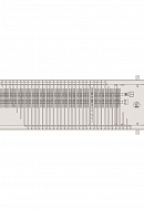 Конвектор внутрипольный Vitron ВК.55.260.800.2ТГ (75 Вт), с естественной конвекцией (без вентилятора) 
