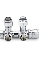 Узел нижнего подключения Varmega VMDV25-400415, 1/2"х3/4"EK, универсальный, хром 