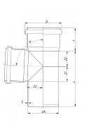 Тройник 87º PP-MD (полипропилен минерализированный) Ostendorf Skolan Safe SKEA 335400 D110х110 мм 