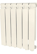 Алюминиевый радиатор STOUT Bravo 500, белый - 6 секций, нижнее правое подключение 