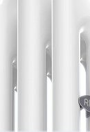 Стальной трубчатый радиатор Rifar Tubog 3057/14 RAL 9016 3/4", нижний, белый, в комплекте термостатический клапан 