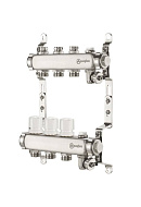 Распределительный коллектор (группа) для отопления Aquasfera 9502-09 ВР 1", на 10 контуров 3/4" EK, нержавеющая сталь 
