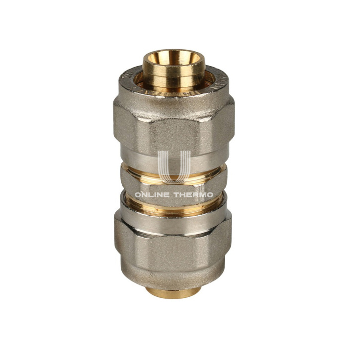 Муфта соединительная равнопроходная Stout SFS-0005-000020, 20 мм, никелированная, компрессионная 