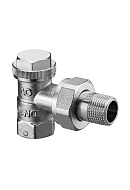 Запорный радиаторный клапан (вентиль) ручной регулировки Oventrop 1090363, DN20, 3/4" ВР-НР, Combi 3, угловой 