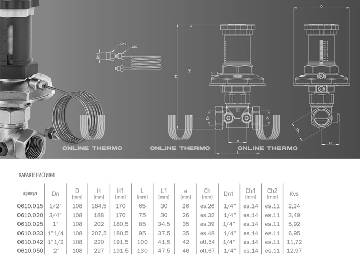 Балансировочный динамический клапан (вентиль) OR 0610.050 ВР 2" 