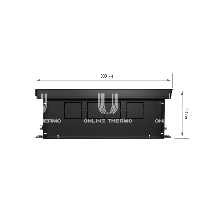 Конвектор внутрипольный Royal Thermo ATRIUM RT-A-110/300/1200-DG-U-AU, с естественной конвекцией, без вентилятора 