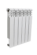 Алюминиевый радиатор Rommer Profi 350, белый - 10 секций, боковое подключение 
