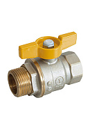 Кран шаровый газовый Giacomini R734GAX004 3/4" ВР-НР, полнопроходной, ручка-бабочка 