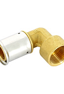 Угольник (угол) 90° с внутренней резьбой Henco 6P-2004, 20x1/2", латунь, пресс-фитинг 