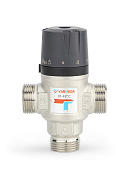 Термостатический смесительный клапан Varmega VM17302 НР 3/4", Kvs 1.6, PN 10, смешение в бок, 20-43°С 