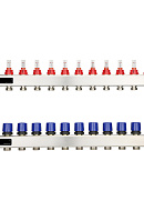 Распределительный коллектор (группа) с расходомерами Varmega VM15112 ВР 1", на 12 контуров 3/4" EK, нержавеющая сталь 