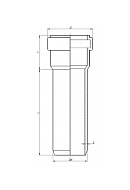 Труба канализационная PVC-U (НПВХ) Ostendorf KG KGEM 227170 SN8 D500 мм, 1 м 