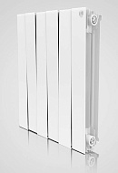 Биметаллический дизайн радиатор Royal Thermo PianoForte 500 Bianco Traffico (белый) - 4 секции, боковое подключение 