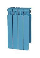 Биметаллический радиатор секционный Rifar Monolit 500, боковое подключение - 4 секции, RAL 5024 сапфир 