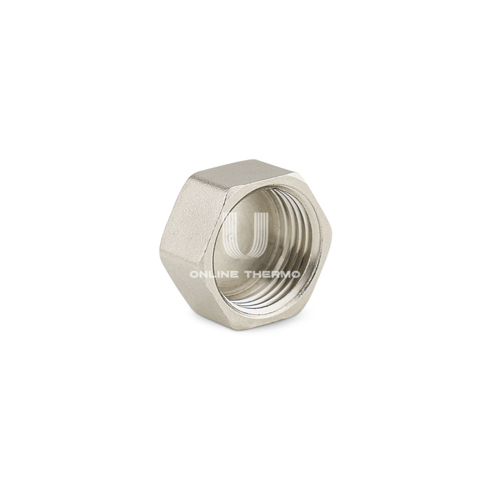Заглушка с внутренней резьбой Varmega ВР 1/2", VMTF35-N000004, никелированная 