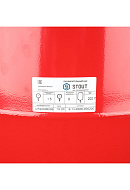 Расширительный бак для отопления Stout STH-0006-000200, 200 л, красный вертикальный, на ножках 