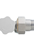 Термостатический клапан (терморегулятор) Luxor 12022700, 3/4" ВР-НР, угловой, хромированный, с преднастройкой 