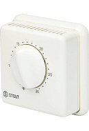 Комнатный термостат (терморегулятор) Stout TI-N STE-0001-000001, проводной, с переключателем зима-лето и светодиодом 