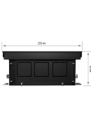 Конвектор внутрипольный Royal Thermo ATRIUM RT-A-90/200/800-DG-U-BL, с естественной конвекцией, без вентилятора 
