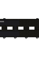 Модульный распределительный коллектор Gidruss (Гидрусс) MK-100-2.EPP, до 100 кВт, конструкционная сталь, с термоизоляцией, черный муар, универсальное подключение термодатчика 