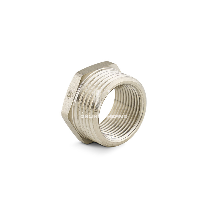 Футорка с наружной резьбой Varmega НР 1 1/2"x1/2", VMTF33-N000804, никелированная 