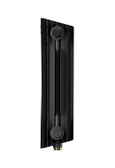 Биметаллический дизайн радиатор Royal Thermo PianoForte VD 300 Noir Sable (черный) VDR80 - 10 секций, нижнее правое подключение, 80мм 