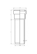 Труба канализационная PVC-U (НПВХ) Ostendorf KG KGEM 221000 SN4 D125 мм, 500 мм 